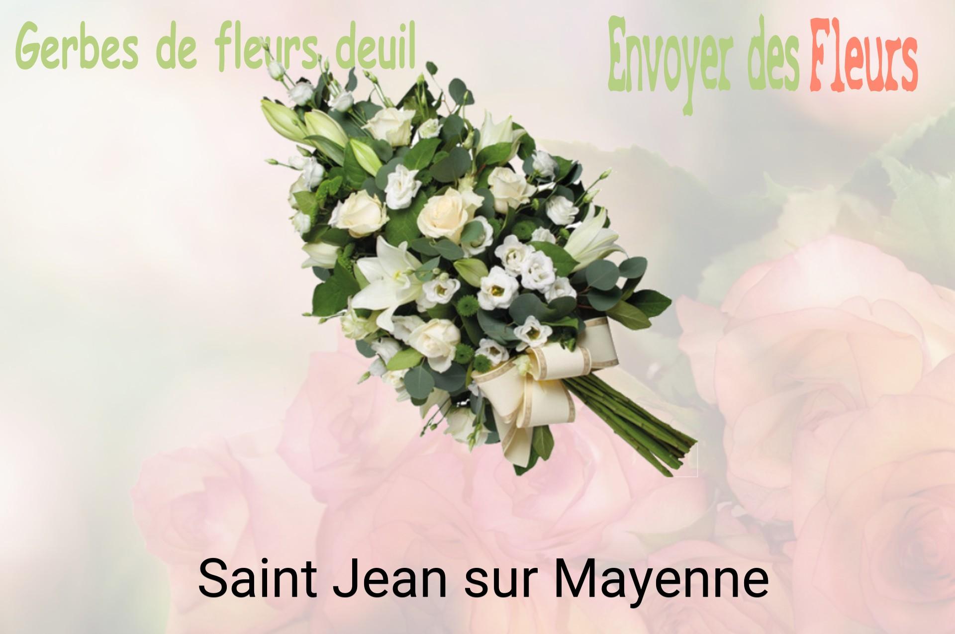 Gerbe de fleurs de deuil livrée à Saint-Jean-sur-Mayenne